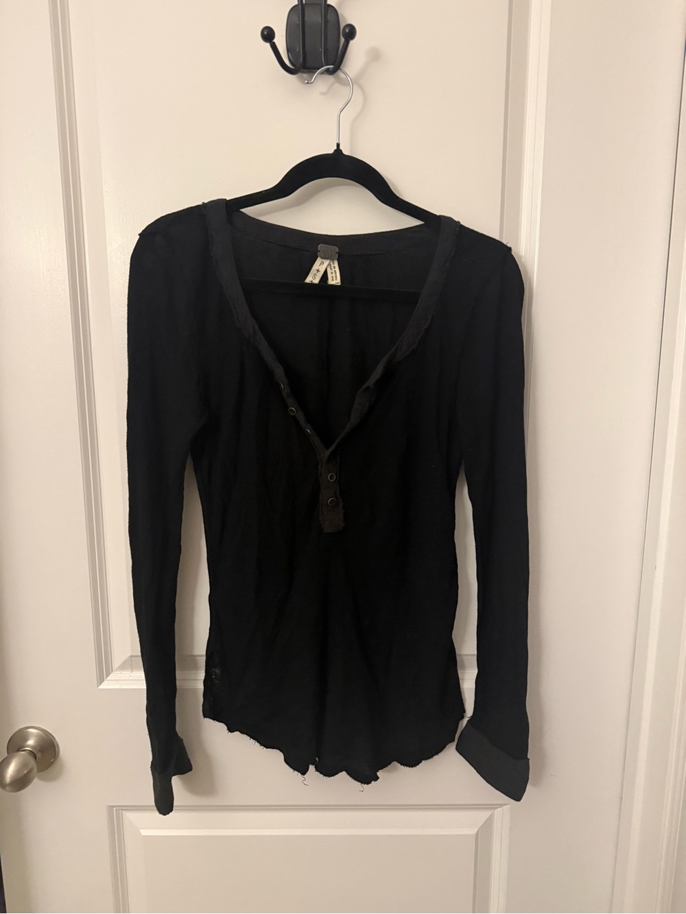 We the Free Black Henley